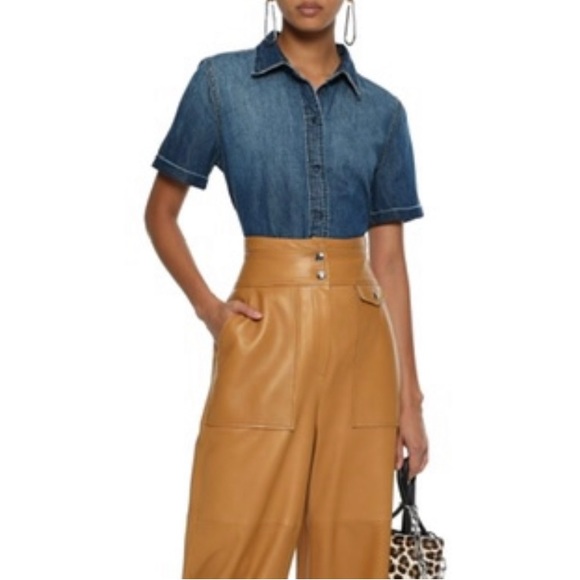 Current Elliot blue denim button up blouse - 2 -medium - Picture 13 of 13